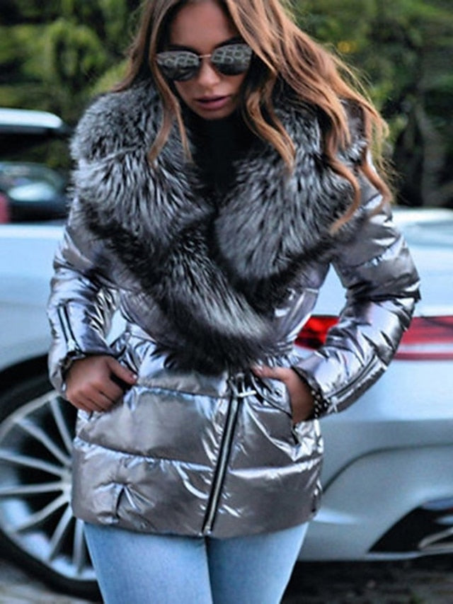 Sara™ - Piumino invernale con pelo